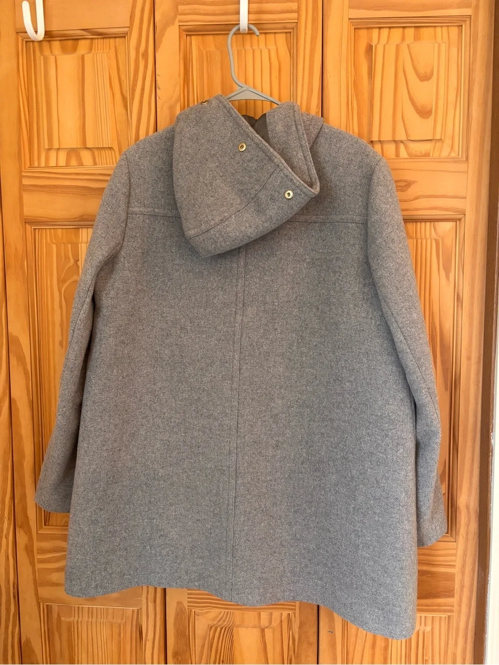 J Crew Gray Wool-Blend Hooded Coat - Picture 5 of 10